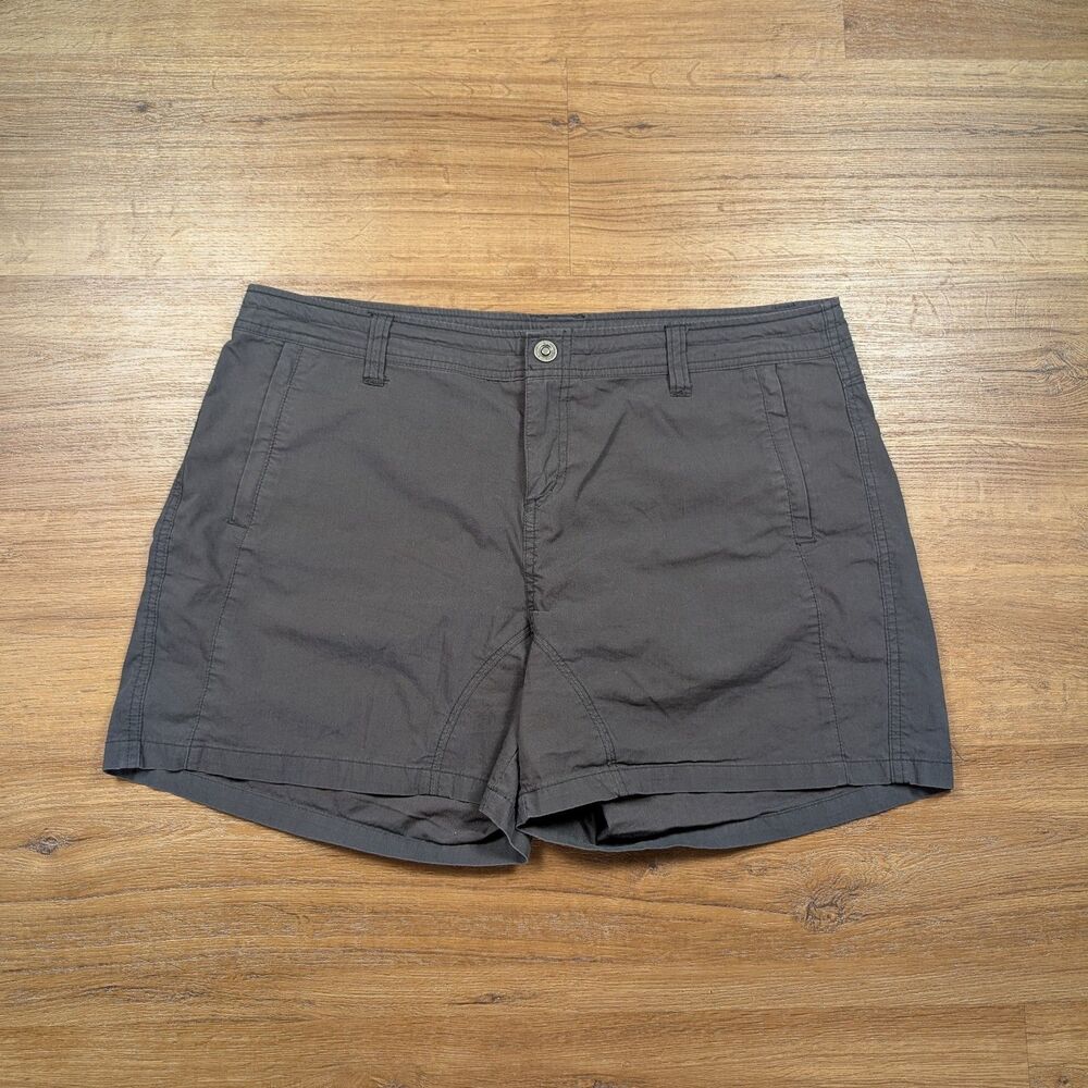Kuhl Splash Hiking Shorts Women's 16 Dark Gray Relaxed Rugged Outdoor Workwear